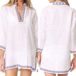 NWOT Tory Burch linen coverup tunic, Lrg, $325 F22